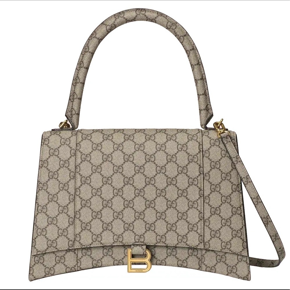 GUCCI × BALENCIAGA THE HACKER PROJECT MEDIUM
HOURGLASS BAG BEIGE/EBONY